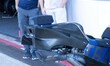 Motorcycle trails Aprilia during the MotoGP test at Misano World Circuit Marco Simoncelli...