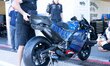 Motorcycle trails Aprilia during the MotoGP test at Misano World Circuit Marco Simoncelli...