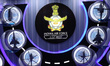 An Indian Air Force logo is seen with fighter jet models inside an Air Force Driving Simul...