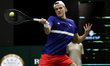 Jakub Mensik participates in the Davis Cup match between Czechia and Australia in Valencia...
