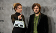 Andrea Guasch and Rosco attend the photocall for Vogue Fashion's Night Out 2024 in Madrid,...