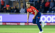 Sam Curran of England bowls during the Second Vitality T20 International match between Eng...