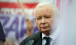 Law and Justice party leader Jaroslaw Kaczynski is seen during a rally in Warsaw, Poland o...