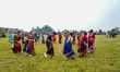 The Nepalese community wears traditional clothes and celebrates the Dhan Ropai festival in...