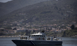 Pope Francis makes a speech at the port of Mytilene on April 16, 2016 in Mytilene, Lesbos,...