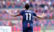Tommaso D'Orazio of Cosenza celebrates a goal during the Serie B match between Cosenza and...