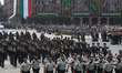 Members of the National Guard participate in the Civic Military Parade held within the fra...