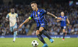 Lautaro Martinez #10 of Inter Milan during the UEFA Champions League group stage match bet...
