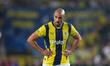 Sofyan Amrabat of Fenerbahce  looks on during the Turkey Süper Ligue Round 5 between Fener...