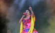Rosy Arango with the Mariachi Internacional Estrella de Oro performs during the Maraton de...