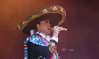 Aida Cuevas with the Mariachi Real de la Montana performs during the Maraton de Mariachis...