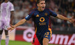 Tommaso Baldanzi of A.S. Roma celebrates after scoring the third goal during the 5th day o...