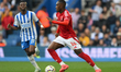 Callum Hudson-Odoi of Nottingham Forest during the Premier League match between Brighton a...