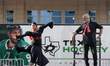Dancers perform before the NHL preseason match between the Dallas Stars and the St. Louis...