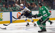 Will McIssac #87 of the St. Louis Blues skates up the ice while controlling the puck durin...