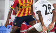 Patrick Dorgu of US Lecce is in action during the Serie A match between Lecce and Parma in...