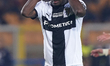 Ange-Yoan Bonny of Parma Calcio gestures during the Serie A match between Lecce and Parma...