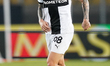 Dennis Man of Parma Calcio is in action during the Serie A match between Lecce and Parma i...