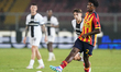 Andy Pelmard of US Lecce is in action during the Serie A match between Lecce and Parma in...
