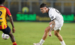 Dennis Man of Parma Calcio is in action during the Serie A match between Lecce and Parma i...