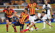 Anas Haj Mohamed of Parma Calcio is in action during the Serie A match between Lecce and P...