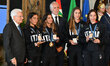 Sergio Mattarella, Alberta Santuccio, Rossella Fiamingo, Giulia Rizzi, and Mara Navaria pa...
