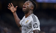 Vinicius Junior of Real Madrid CF protests during the La Liga EA Sports 2024/25 football m...