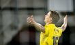 Elfsborg midfielder Simon Hedlund celebrates the goal during the match between AZ and Elfs...