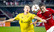 Elfsborg midfielder Simon Hedlund and AZ Alkmaar forward Ruben van Bommel during the match...