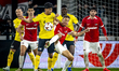 Elfsborg midfielder Ahmed Qasem and AZ Alkmaar midfielder Zico Buurmeester during the matc...