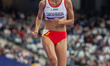 Alba Garcia Falagan of Team Spain competes in the Women's Long Jump - T11 Final on day two...