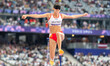 Alba Garcia Falagan of Team Spain competes in the Women's Long Jump - T11 Final on day two...