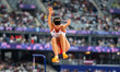 Alba Garcia Falagan of Team Spain competes in the Women's Long Jump - T11 Final on day two...