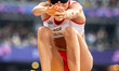 Alba Garcia Falagan of Team Spain competes in the Women's Long Jump - T11 Final on day two...