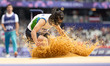Asila Mirzayorova of Team Uzbekistan competes in the Women's Long Jump - T11 Final on day...