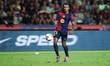 Jules Kounde of FC Barcelona controls the ball during the La Liga EA Sports match between...