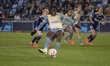 Khadija Shaw #21 of Manchester City W.F.C. scores from the penalty spot during the UEFA Wo...