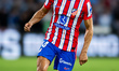 Marcos Llorente of Atletico de Madrid controls the ball during the LaLIGA EA SPORTS match...