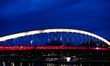 A view of the Father Bernatek Footbridge in Krakow, Poland on September 26, 2024. 