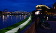 A view of the Vistula river and Stare Podgorze district in Krakow, Poland on September 26,...