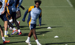 Endrick Felipe Moreira de Sousa of Real Madrid CF trains during the Real Madrid training s...