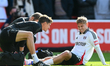 Emile Smith Rowe of Fulham receives medical attention during the Premier League match betw...
