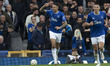 Dwight McNeil #7 of Everton F.C. celebrates his goal during the Premier League match betwe...