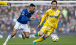 Dwight McNeil #7 of Everton F.C. is in action during the Premier League match between Ever...