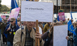 LONDON, UNITED KINGDOM - SEPTEMBER 28, 2024: Thousands of pro-EU demonstrators march in ce...