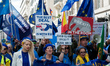 LONDON, UNITED KINGDOM - SEPTEMBER 28, 2024: Thousands of pro-EU demonstrators march in ce...