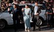 Philippos, son of former King of Greece Constantine II, and his wife Nina Flohn arrive for...