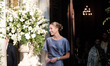 Olympia of Greece, bridesmaid, arrives for the wedding of Princess Theodora Glucksburg of...
