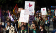 For International Safe Abortion Day, hundreds of women and men take to the streets in Toul...