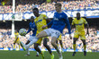 Jarrad Branthwaite #32 of Everton F.C clears the area during the Premier League match betw...